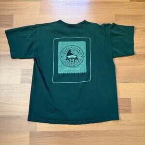 Vintage 2002 Elton John Billy Joel Face 2 Face Tour Dark Green Shirt Sz Medium